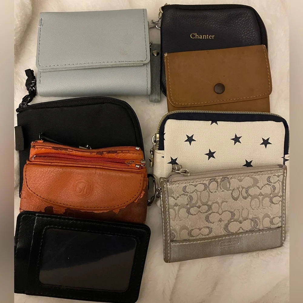 Wallet, Card Case, and Coin Pouch Lot of 8